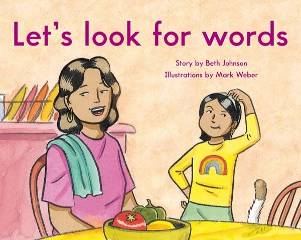 Cover for: Let's look for words